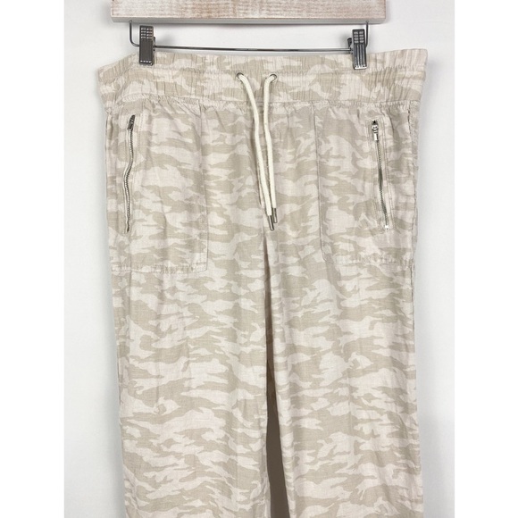 Athleta Womens‎ Cabo Linen Joggers 12 Camo Athletic Travel Lightweight Plus Size - Picture 3 of 15